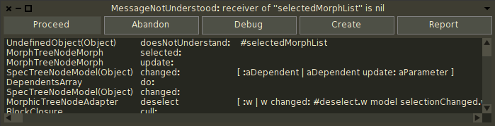  The know bug message. 